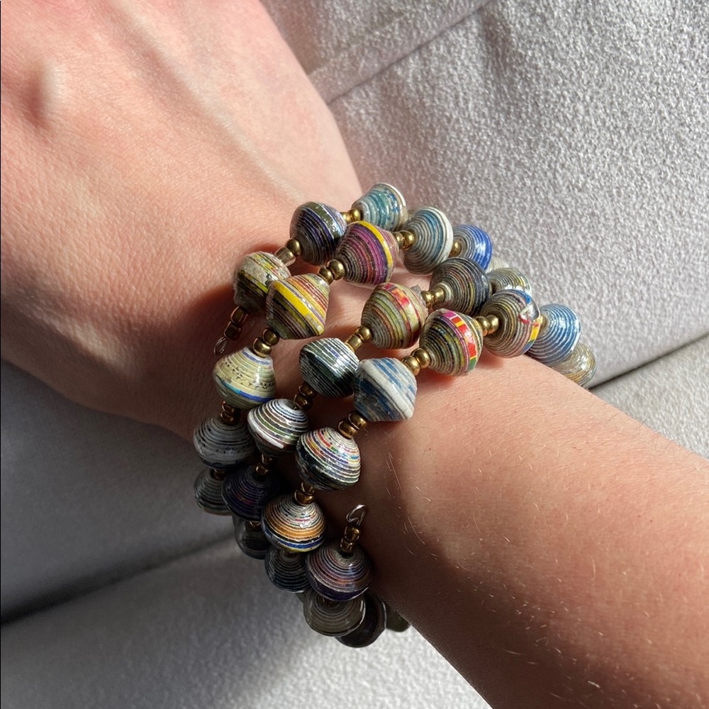 Fair trade paper bracelet